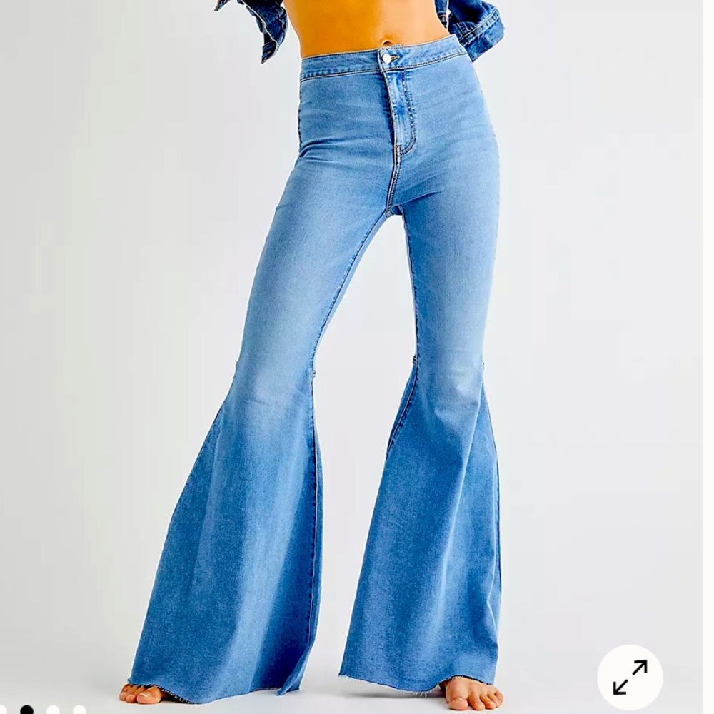 Free people Just Float On Light Blue Denim Jeans
